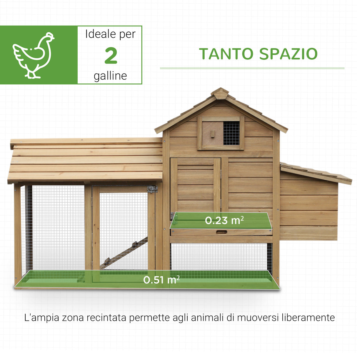 easycomfort easycomfort pollaio prefabbricato in legno per 2 galline per giardino ean 8055776910574