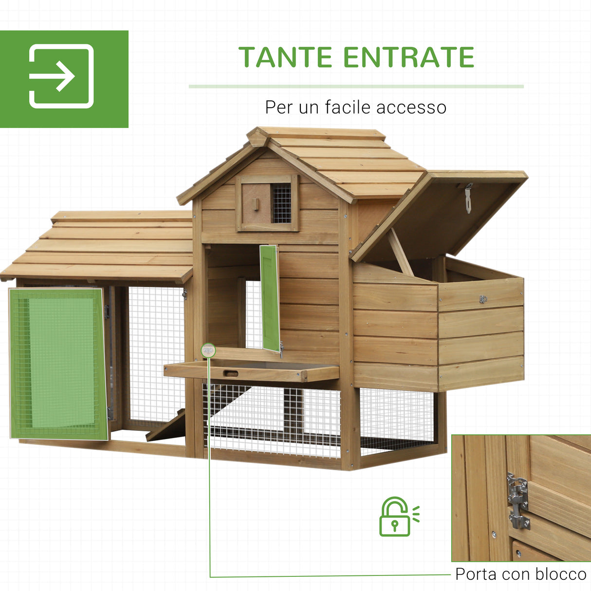 easycomfort easycomfort pollaio prefabbricato in legno per 2 galline per giardino ean 8055776910574