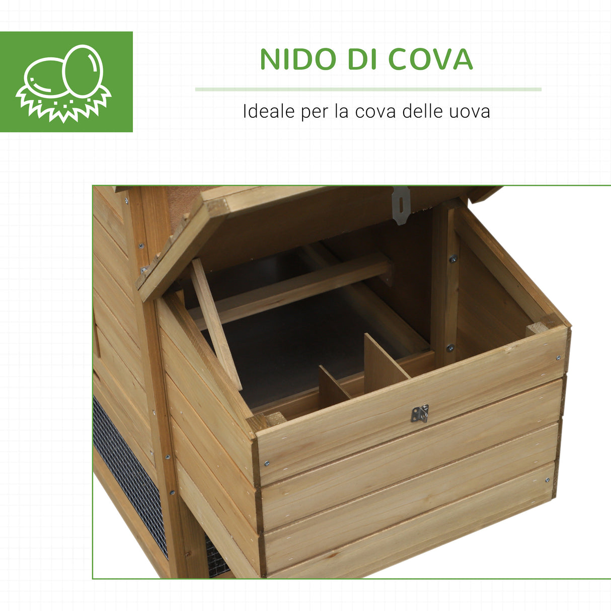 easycomfort easycomfort pollaio prefabbricato in legno per 2 galline per giardino ean 8055776910574