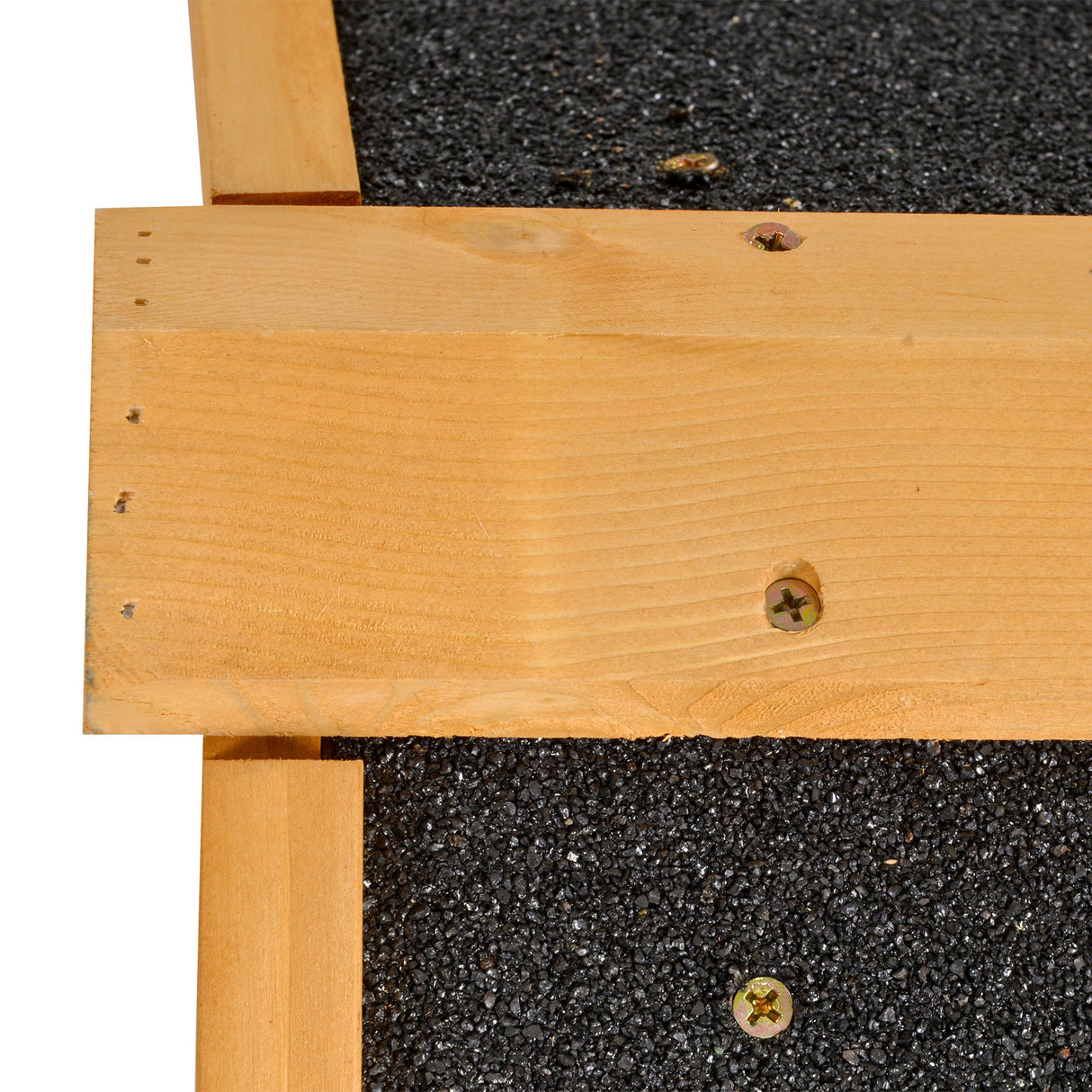 easycomfort easycomfort gabbia per conigli con casetta rampa e area aperta conigliera in legno e metallo giallo chiaro 122x63x92cm