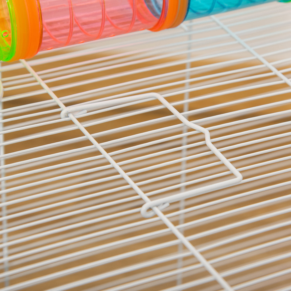 easycomfort easycomfort gabbia per criceti a 3 livelli con tubi casetta serbatoio dellacqua e ruota 59x36x47cm