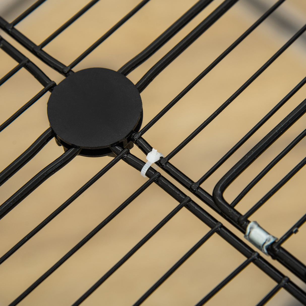 easycomfort easycomfort recinto modulare per conigli e animali di piccole dimensioni 27 pannelli acciaio e resina nero