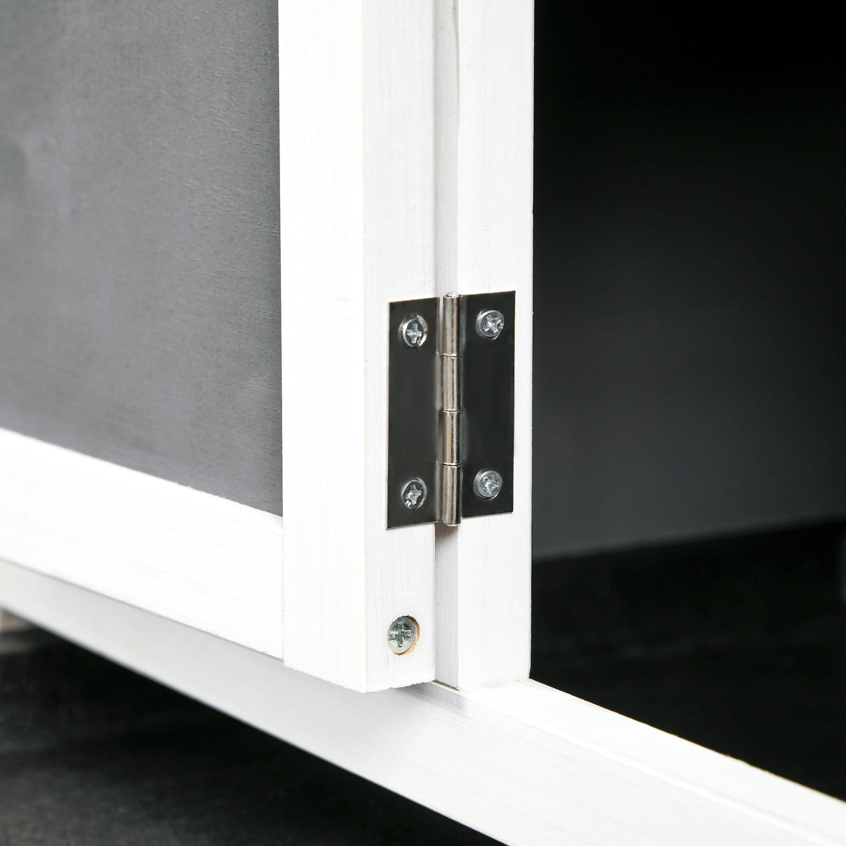 easycomfort easycomfort conigliera da esterno per 2 conigli in legno con vassoio estraibile e area di corsa 110x60x104 cm