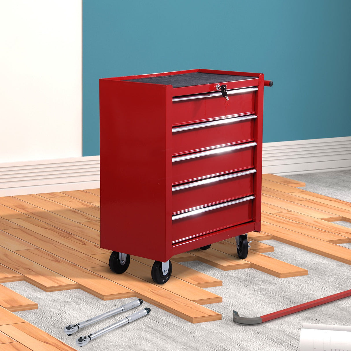 easycomfort easycomfort carrello cassettiera porta utensili per officina rosso 67.5x33x77cm ean 8055776912509