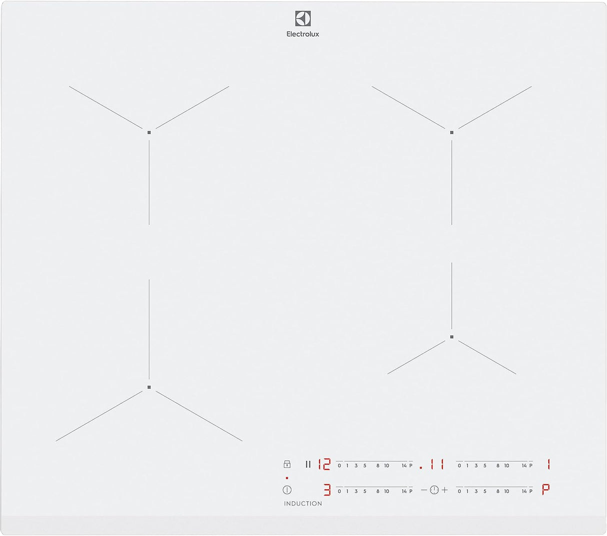 electrolux piano a induzione electrolux serie 300 lil61443bw 4 fuochi l59xp52 vetroceramica bianco ean 7332543776733