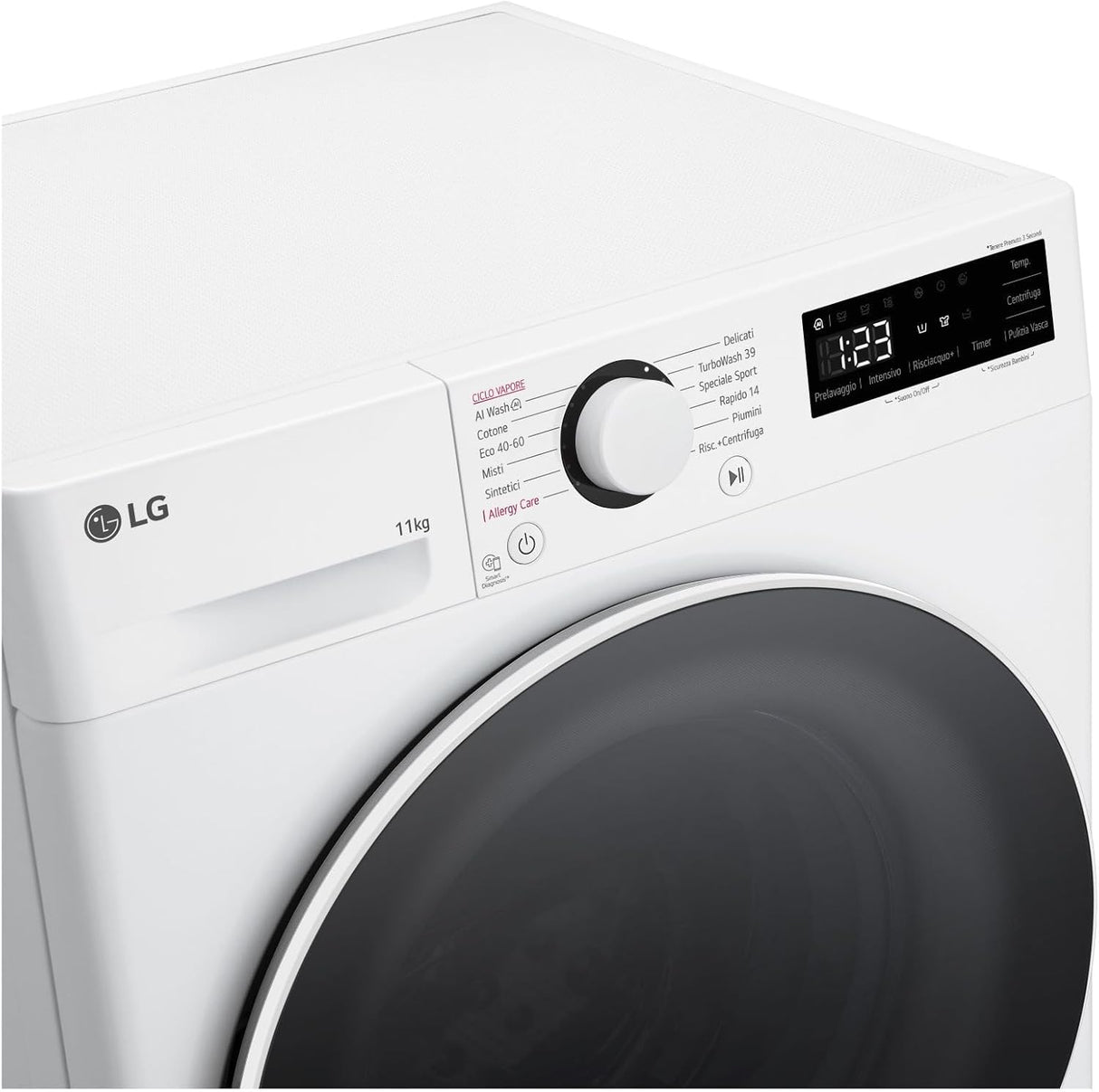 lg lavatrice a carica frontale lg f4r5011tsww serie r5 11 kg ai dd classe a 10 1400 giri a85xl60xp565 vapore steam igienizzante allergy care ean 8806084087096