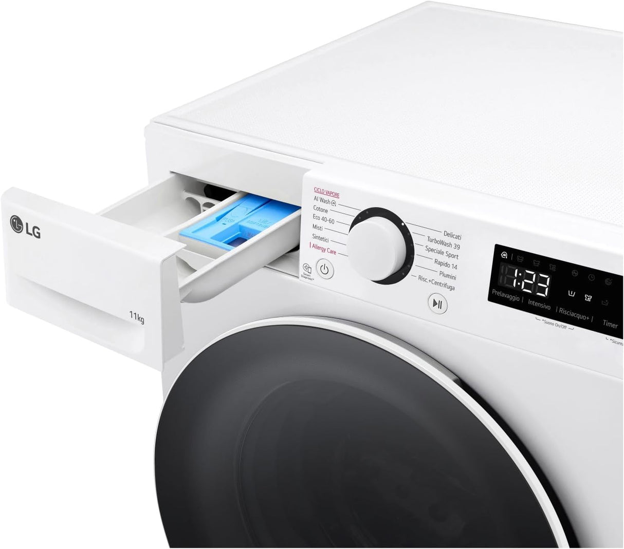 lg lavatrice a carica frontale lg f4r5011tsww serie r5 11 kg ai dd classe a 10 1400 giri a85xl60xp565 vapore steam igienizzante allergy care ean 8806084087096