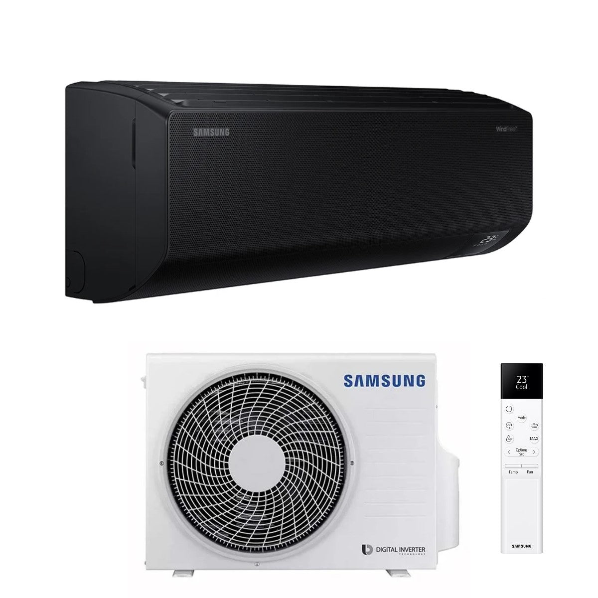 samsung condizionatore samsung inverter serie windfree black 9000 btu f ar09blk r 32 wi fi integrato