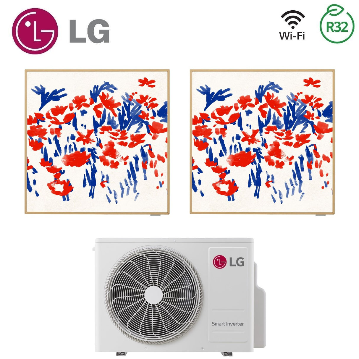lg climatizzatore condizionatore lg dual split inverter serie artcool gallery 1212 con mu3r21 r 32 wi fi optional 1200012000