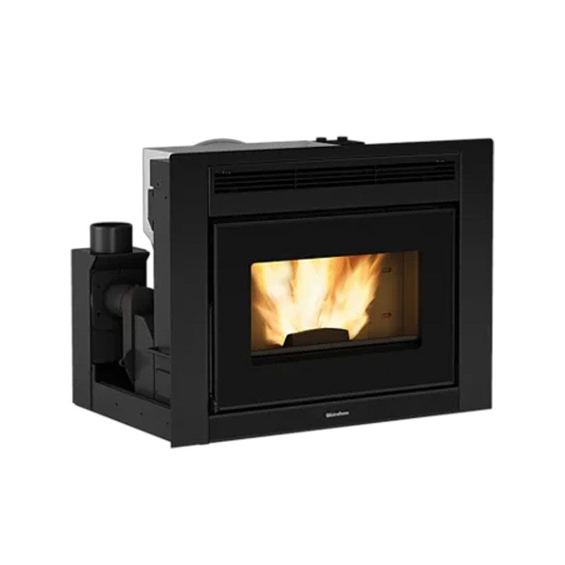 la nordica inserto camino a pellet ventilato la nordica modello comfort idro l80 19 kw