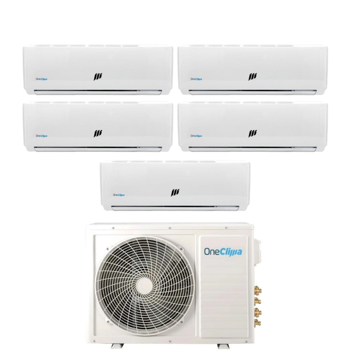 oneclima condizionatore oneclima penta split inverter serie pro 9991212 con mlt42x5y24 r 32 wi fi optional 9000900090001200012000