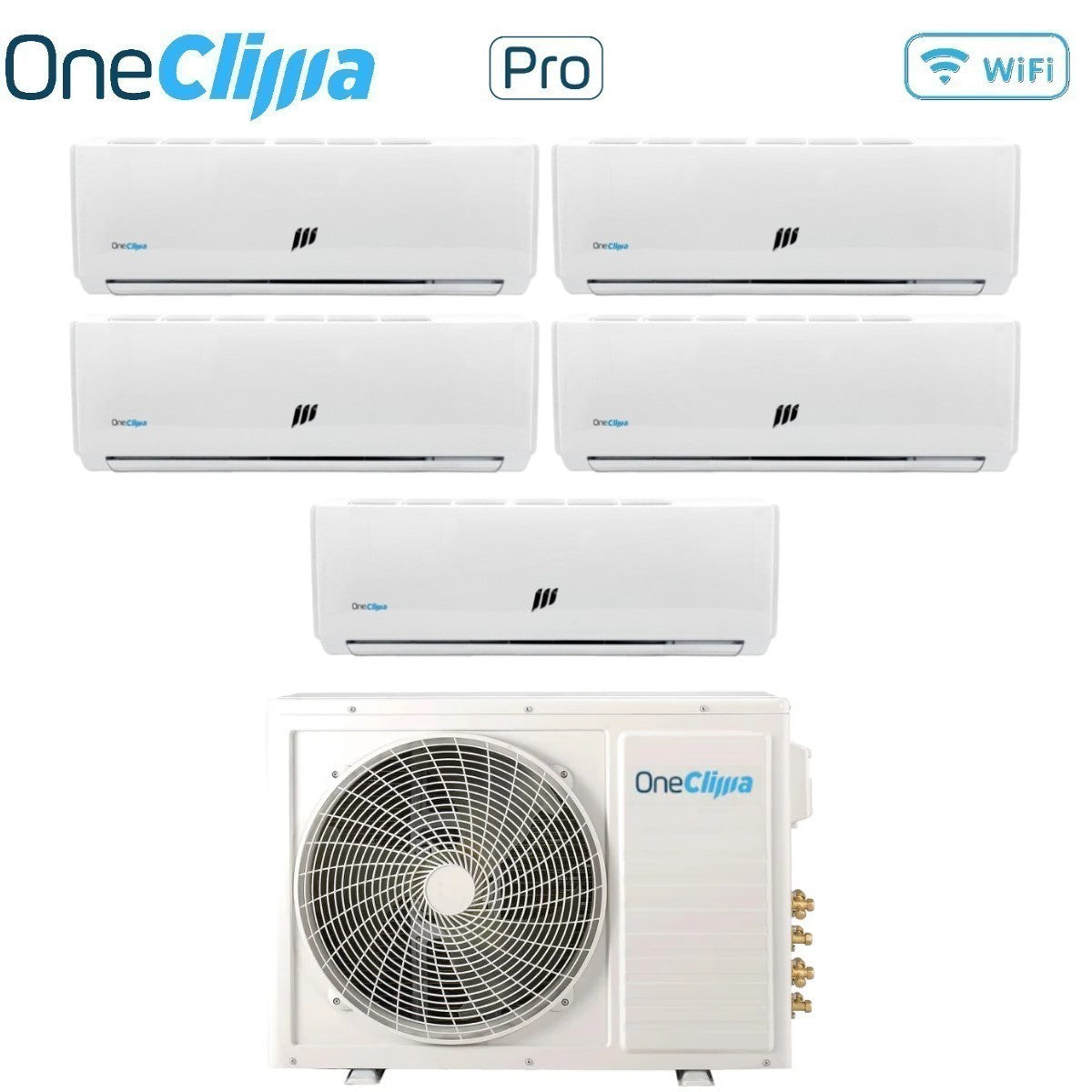 oneclima condizionatore oneclima penta split inverter serie pro 99999 con mlt42x5y24 r 32 wi fi optional 90009000900090009000
