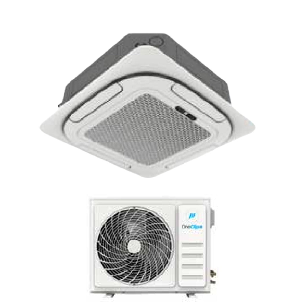 oneclima climatizzatore condizionatore oneclima inverter cassetta 4 vie 24000 btu air 24 cst m r 32 wi fi optional griglia inclusa con telecomando e comando a filo