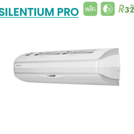 Climatizzatore Condizionatore Hisense Dual Split Inverter serie SILENTIUM PRO 9+12 con 2AMW52U4RXC R-32 Wi-Fi Integrato 9000+12000