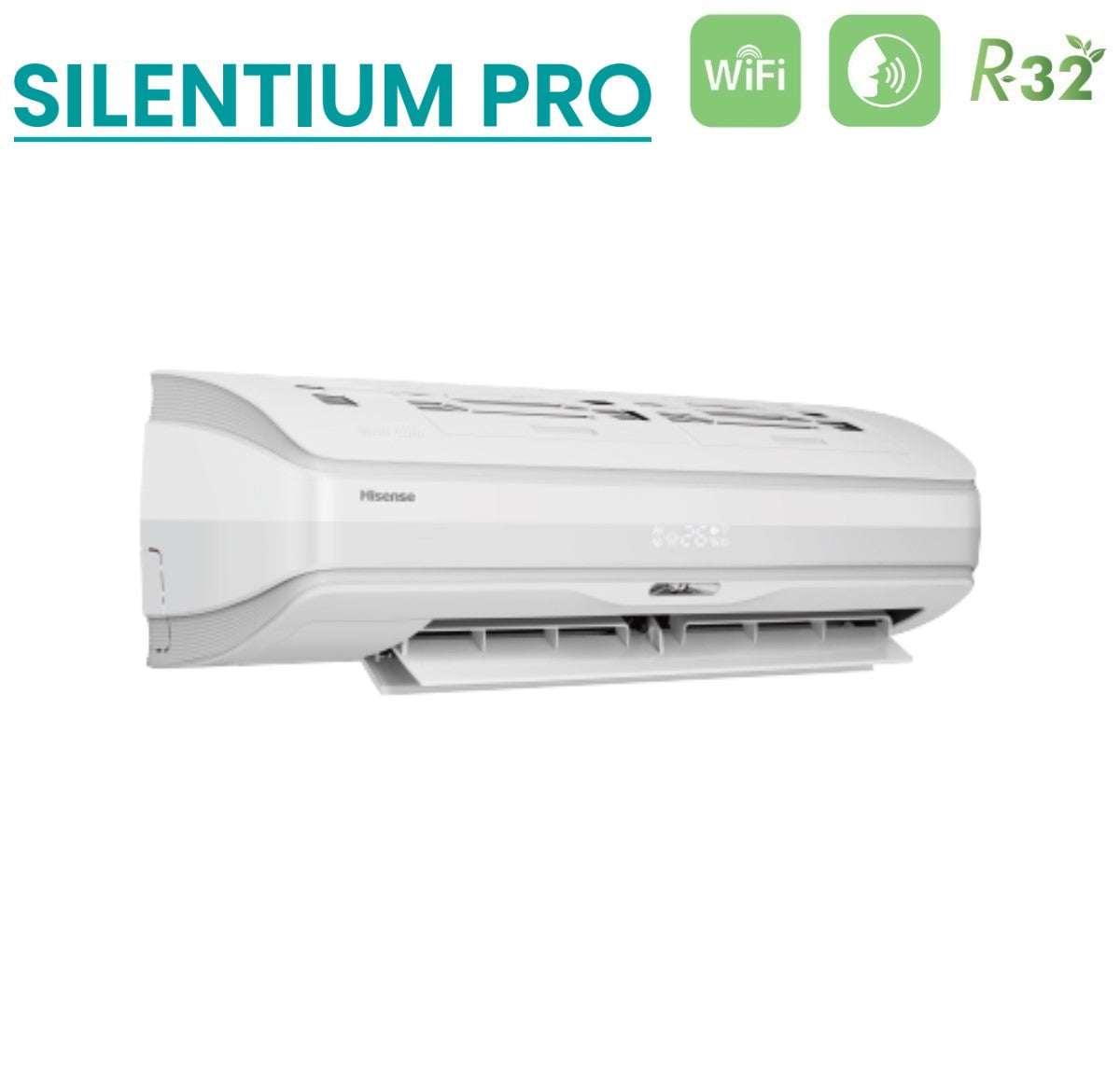 Climatizzatore Condizionatore Hisense Dual Split Inverter serie SILENTIUM PRO 9+12 con 2AMW42U4RGC R-32 Wi-Fi Integrato 9000+12000 - Novità