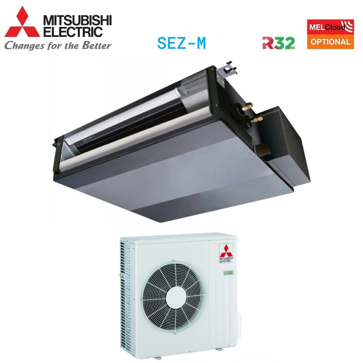 mitsubishi electric climatizzatore condizionatore mitsubishi electric canalizzato canalizzabile inverter 21000 btu sez m60da suz m60va r 32 wi fi optional