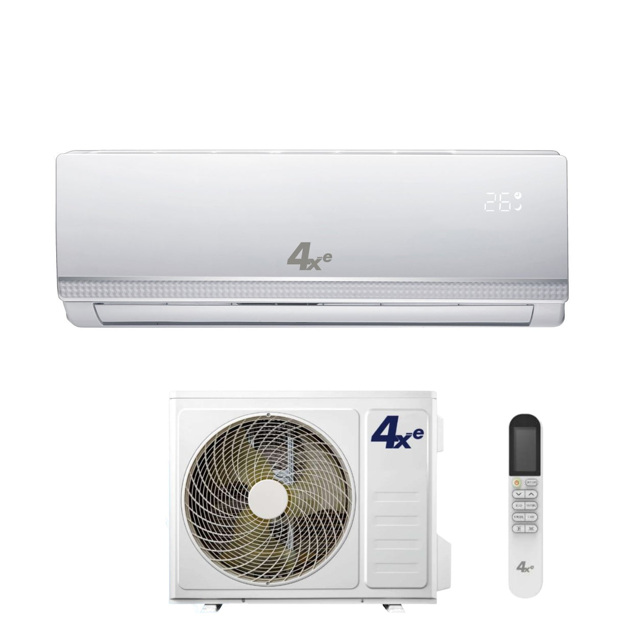 4xe climatizzatore condizionatore 4xe inverter serie winter 9000 btu classe aa r 32 wi fi optional alexa google home