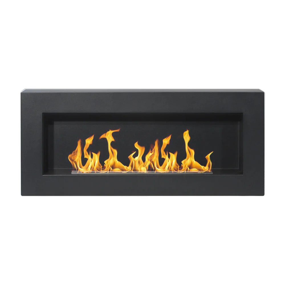 divina fire camino a bioetanolo biocamino da parete siena nero l 90 x p 12 x h 40 ean 8056157804710