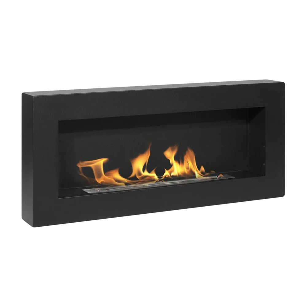 divina fire camino a bioetanolo biocamino da parete siena nero l 90 x p 12 x h 40 ean 8056157804710
