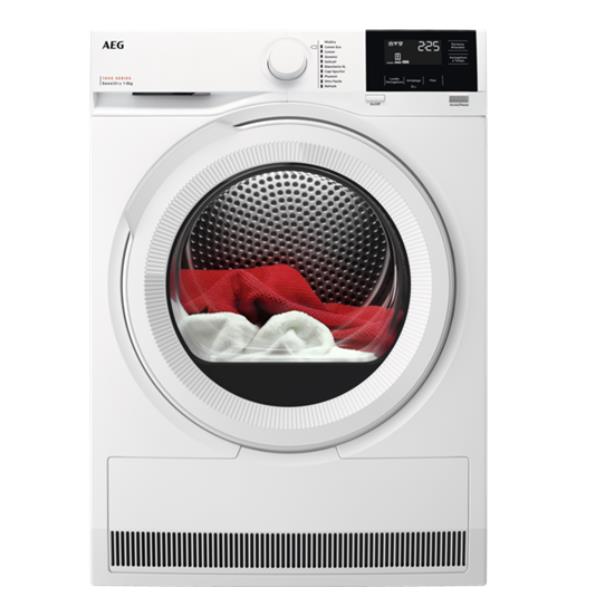 aeg asciugatrice a pompa di calore 8 kg aeg tr8g83gw serie 8000 absolutecare mixdry hygiene sensidry classe a ean 7332543841585