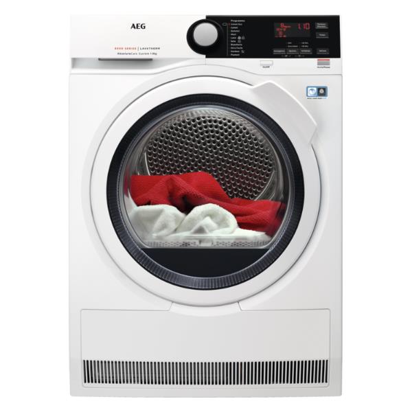 aeg asciugatrice a pompa di calore aeg 8 kg t8dbe853 absolutecare sensidry prosense okoflow classe a ean 7332543746910