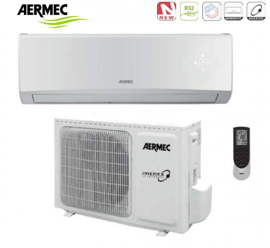 aermec climatizzatore condizionatore aermec inverter serie slg 18000 btu slg500w r 32 classe a wi fi optional ean 4548848657131