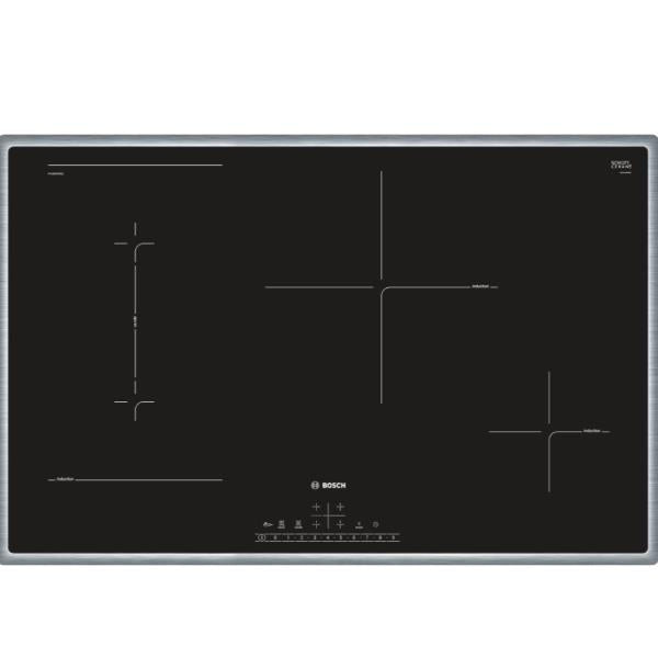 bosch piano cottura ad induzione bosch pvs845fb5e serie 6 4 fuochi l795xp517 vetroceramica nero cornice in acciaio ean 4242005088799