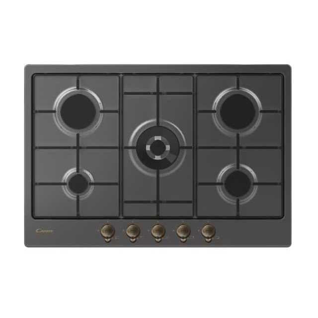 candy piano cottura a gas candy chw74wgtgh 5 fuochi 75 cm in vetro ceramica nero lxp 74x51 collezione classic con bruciatore a doppia corona 33801981 ean 8016361966970
