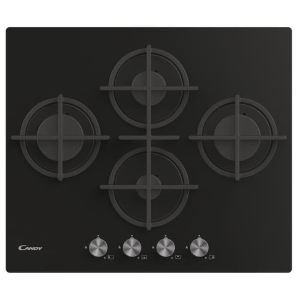 candy piano cottura a gas candy cvg6dpb 4 fuochi l595xp51 vetro nero ean 8016361996953