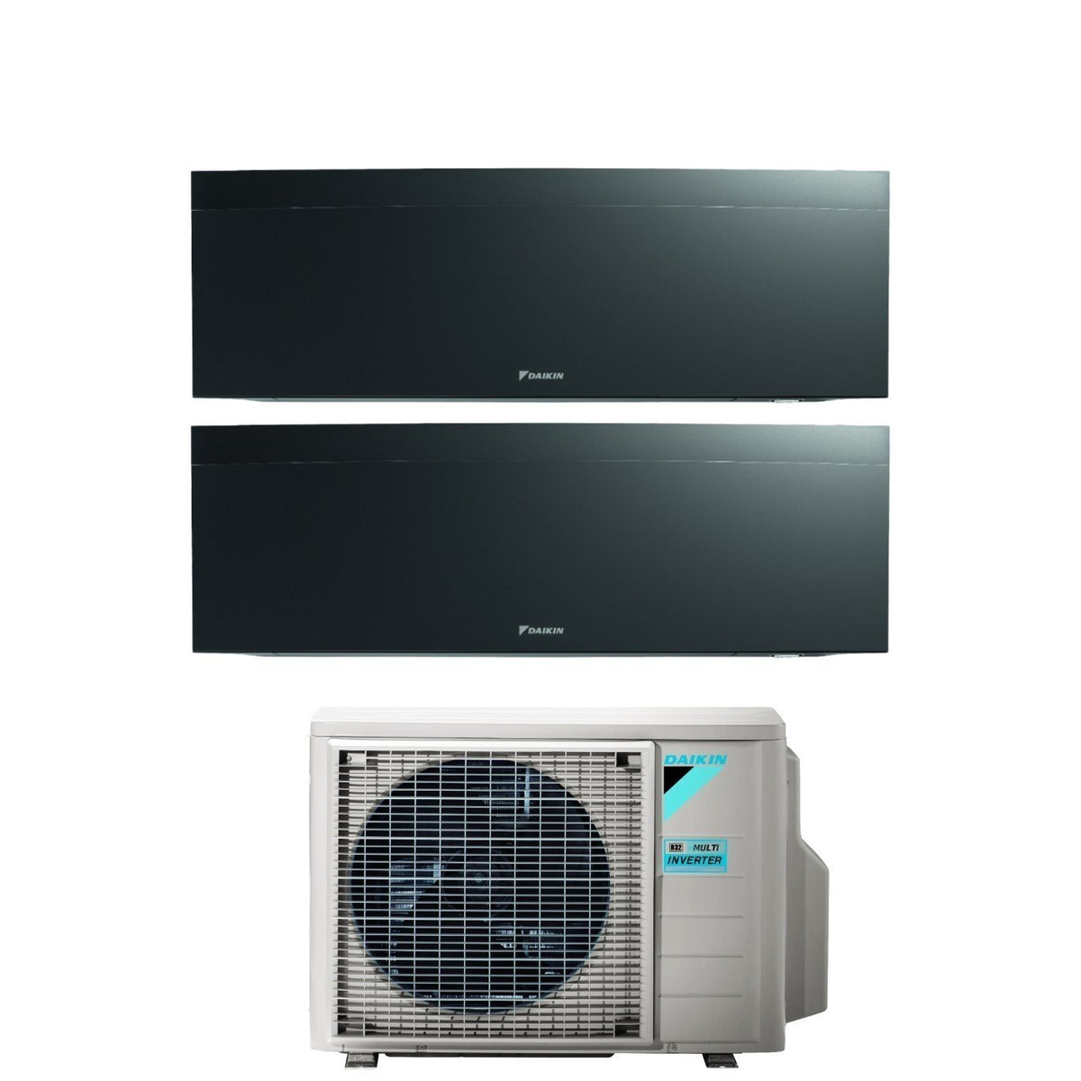 daikin climatizzatore condizionatore daikin bluevolution dual split inverter serie emura black iii 912 con 2mxm50n r 32 wi fi integrato 900012000 colore nero garanzia italiana