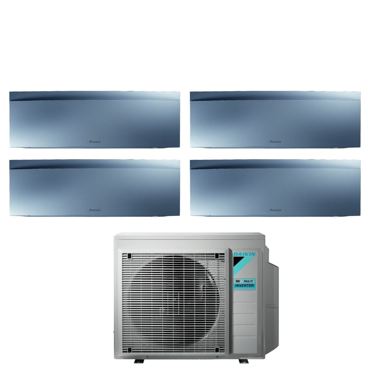 daikin climatizzatore condizionatore daikin bluevolution quadri split inverter serie emura silver iii 771215 con 4mxm80n r 32 wi fi integrato 700070001200015000 colore argento garanzia italiana