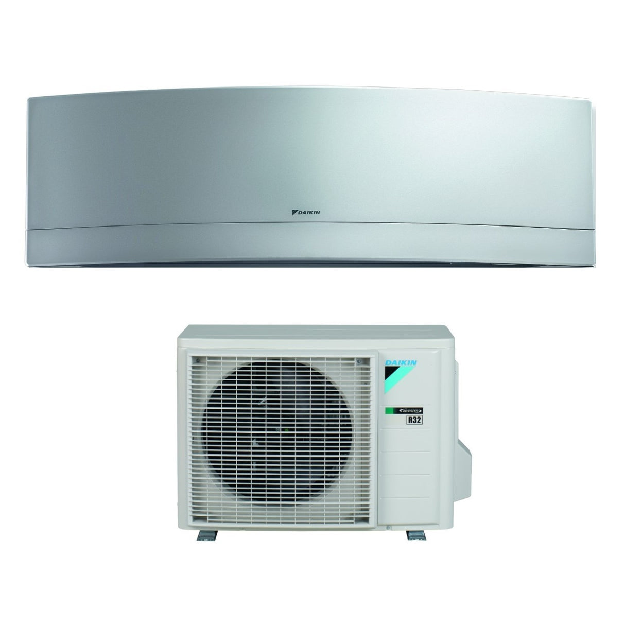daikin unita interna a parete daikin bluevolution inverter serie emura silver 12000 btu ftxj35ms r 32 wi fi integrato colore argento