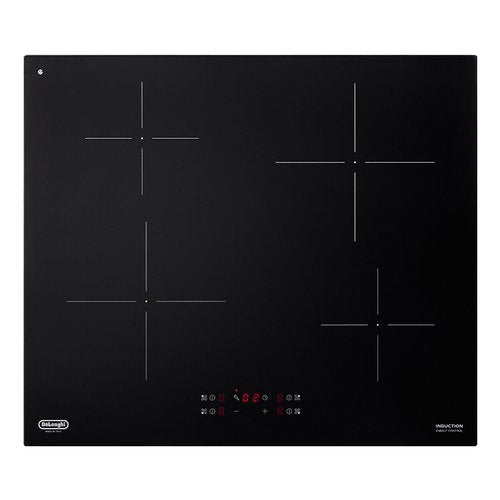 de longhi piano cottura a induzione de longhi design pin 62 4 fuochi l60xp52 vetroceramica nero