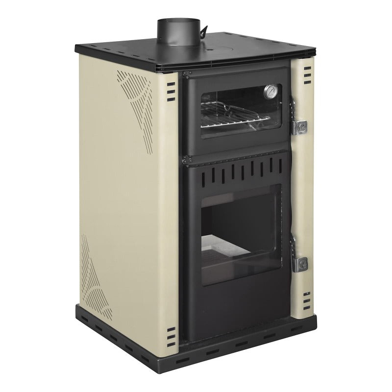 divina fire stufa a legna con forno 276kw termostufa boiler 38lt elsa beige ean 5200416400790