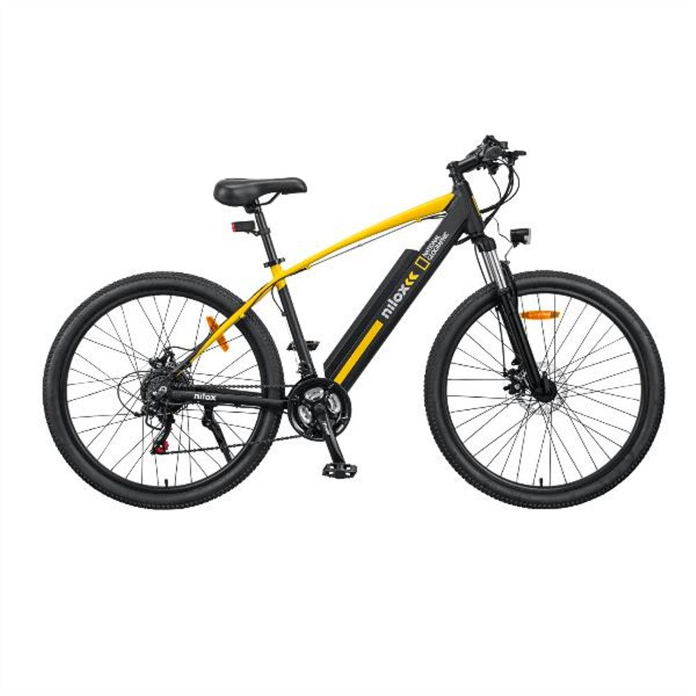 e bike nilox x6 30nxeb275vng1v2 national geographic a pedalata assistita motore brushless high speed 250w batteria lg 36 v 10.4 ah pneumatici da 27.5 x 2.10 e cambio shimano 21 velocita ean 8051122174638
