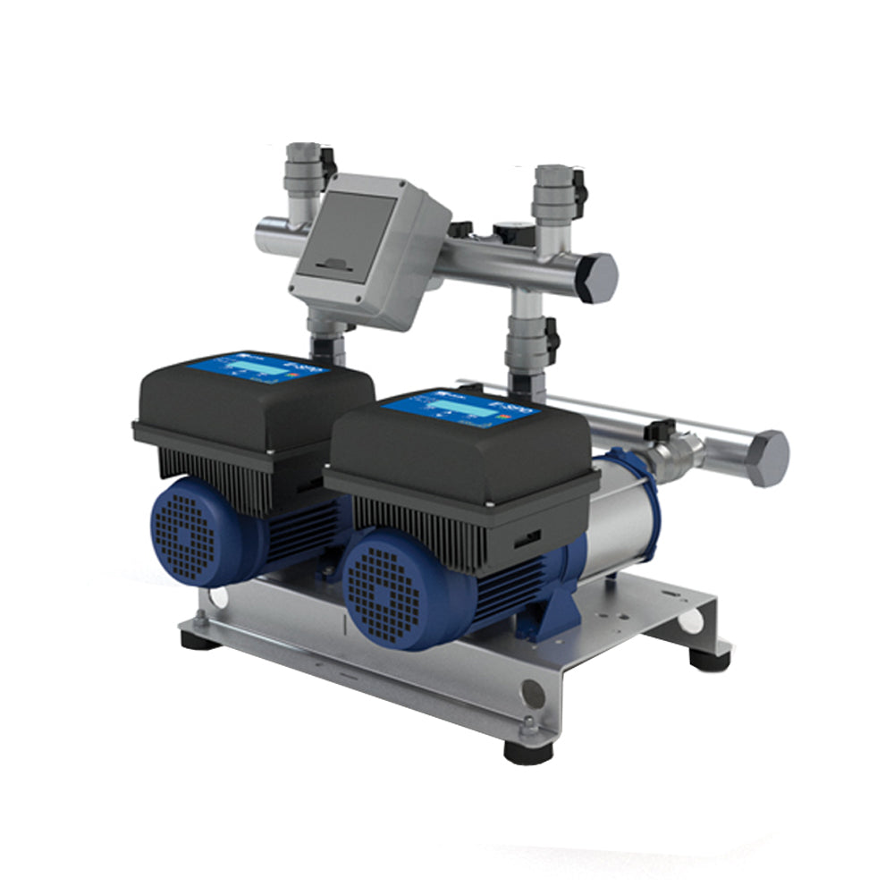 ebara gruppo di pressurizzazione ebara con 2 pompe multistadio orizzontali in ghisa e collettori in inox 304 2gpe compact a10 espm 2001051101 senza vaso e con predisposizione montaliquidi silenzioso