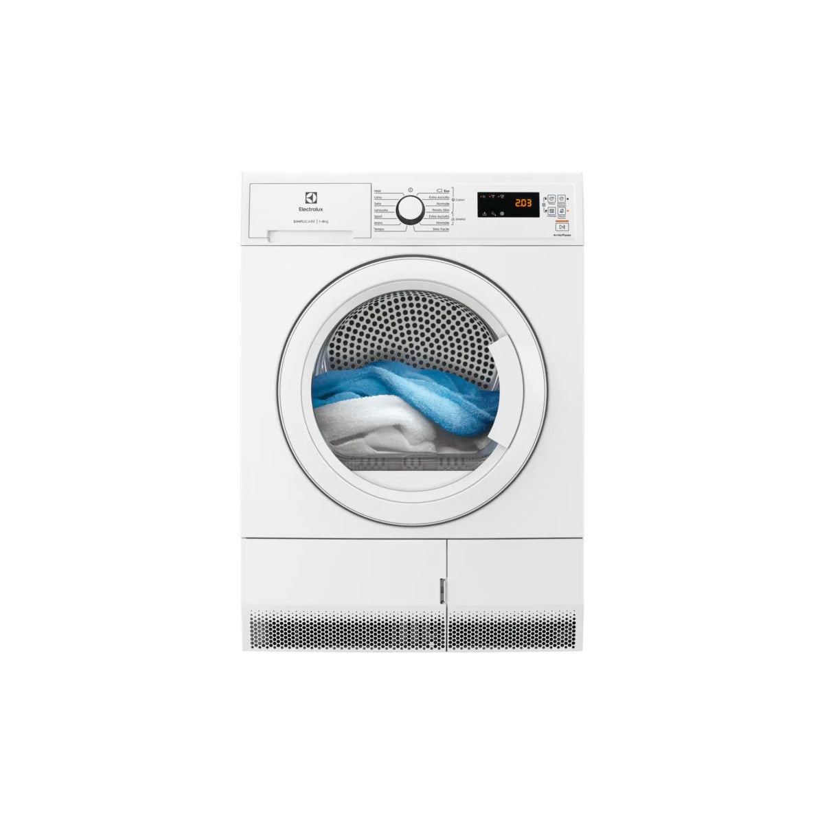 electrolux asciugatrice a pompa di calore 8 kg electrolux edh4825tw classe a ean 7332543977413