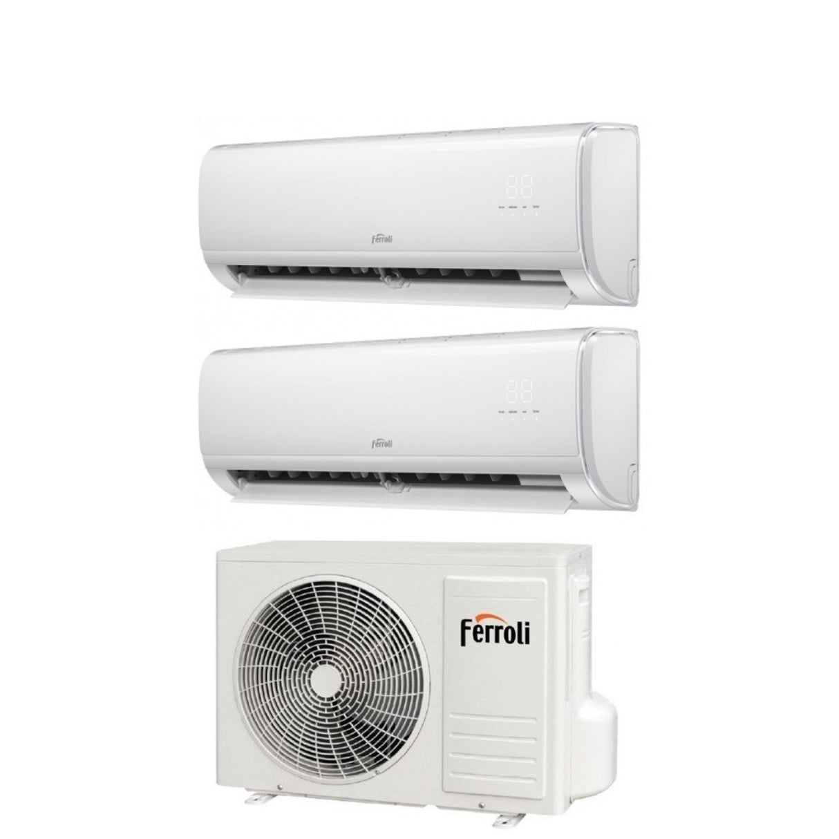ferroli climatizzatore condizionatore ferroli dual split inverter serie giada m 1212 con 27 3 r 32 wi fi integrato 1200012000