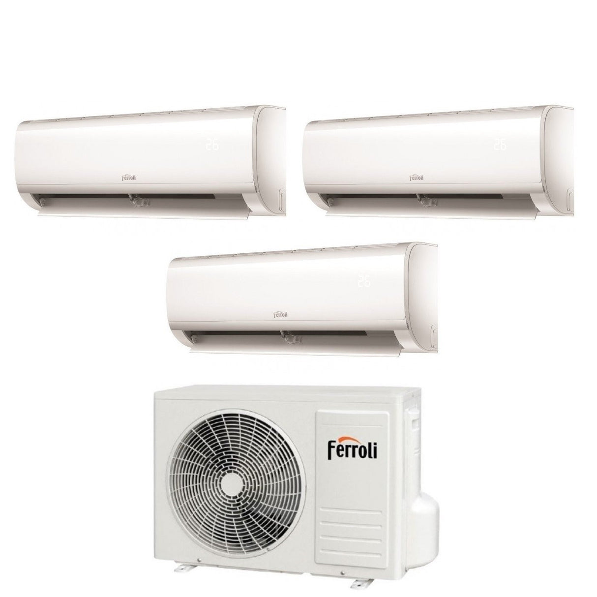 ferroli climatizzatore condizionatore ferroli trial split inverter serie ambra m 7912 con 27 3 r 32 wi fi integrato 7000900012000 novita