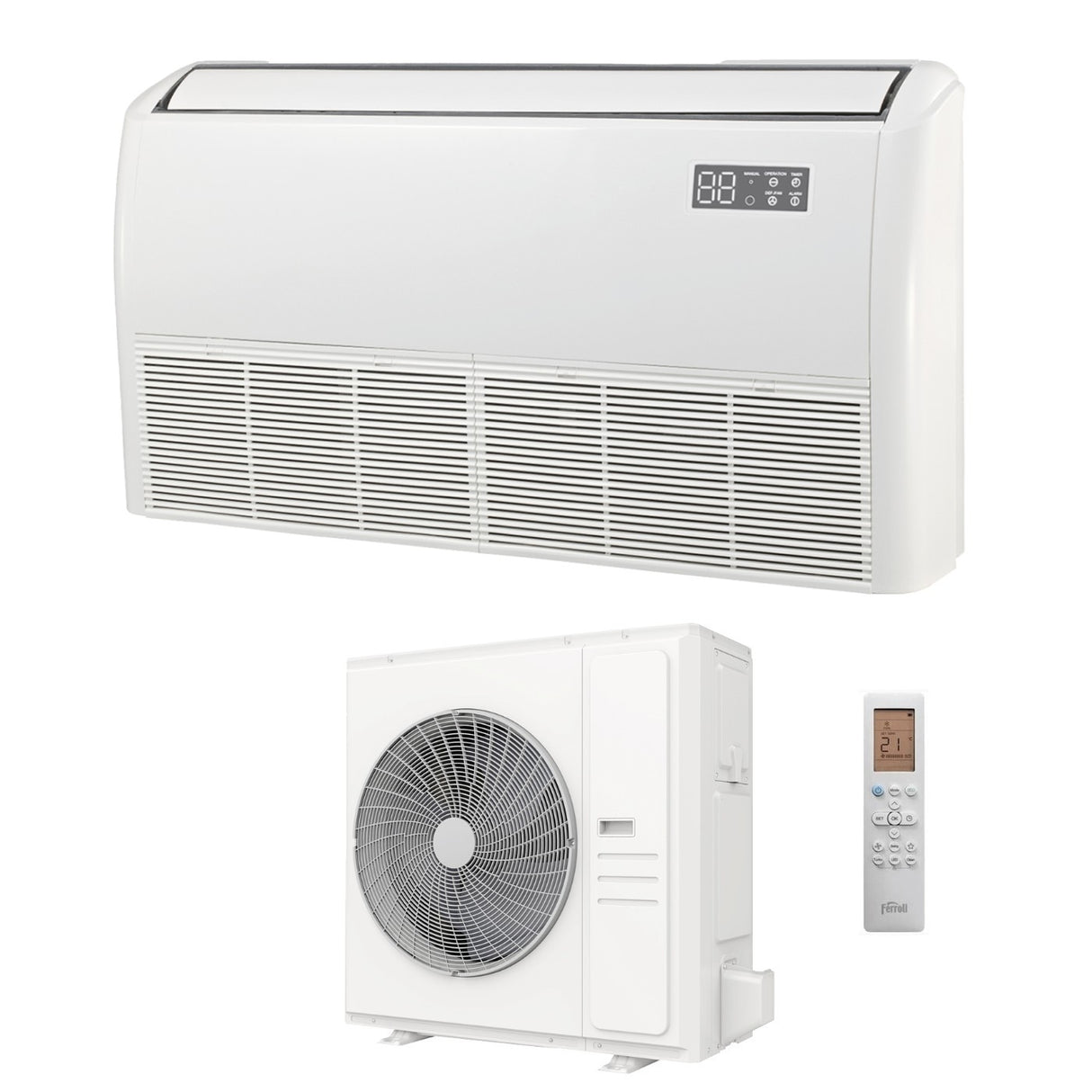 ferroli condizionatore soffittopavimento ferroli giada c 36000 btu 2cp004mf r 32 wi fi optional con telecomando