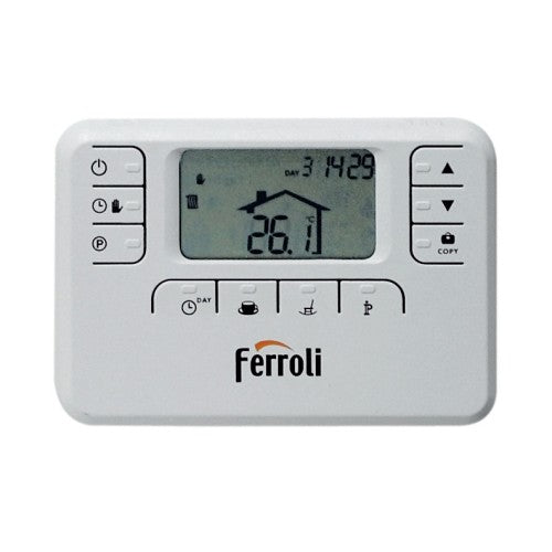 ferroli cronotermostato ferroli settimanale riscaldamento wifi ios e android batterie stilo programmazione digitale 013010xa connect ean 8028693885232