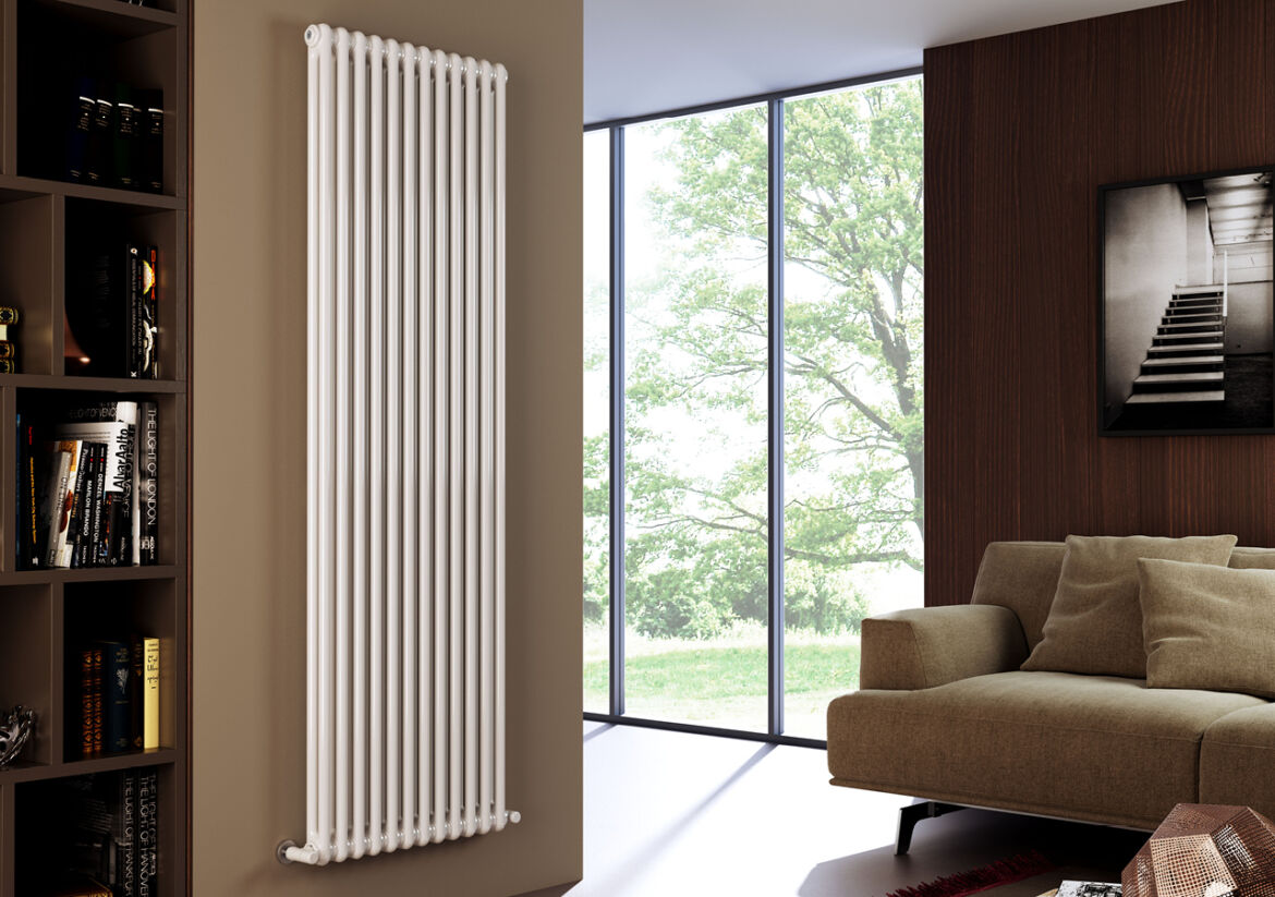 fondital radiatore tubolare in alluminio fondital ardesia 2 colonne interasse 700 altezza 756
