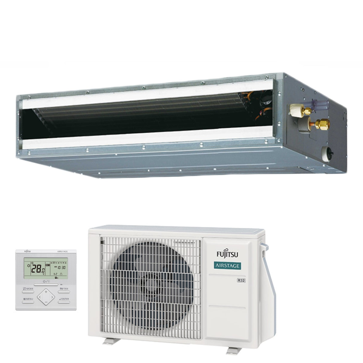 fujitsu climatizzatore condizionatore fujitsu canalizzato canalizzabile bassa prevalenza serie kl eco 18000 btu r 32 3ngf89125 arxg18kllap a novita