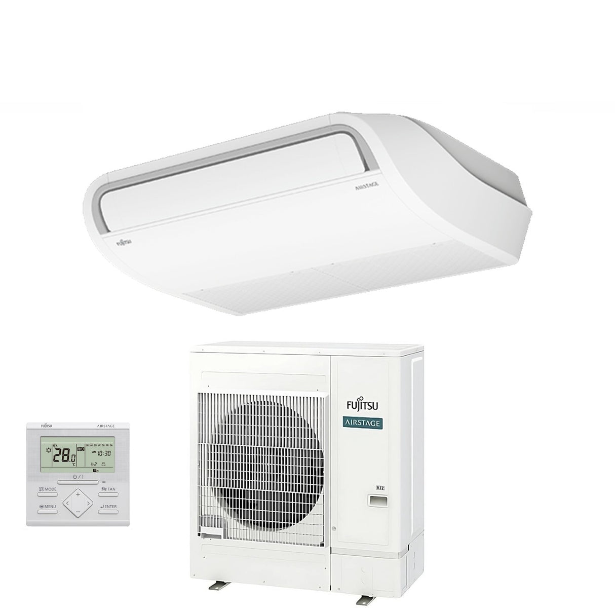 fujitsu climatizzatore condizionatore fujitsu inverter soffitto serie eco kr 45000 btu abyg45krta aoyg45kata r 32 3ngf83100 wi fi optional con filocomando di serie