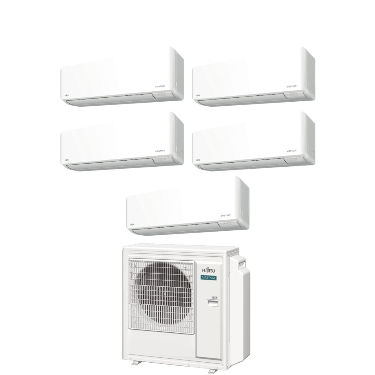 fujitsu climatizzatore condizionatore fujitsu penta split inverter serie km 9991212 con aoyg36kbta5 r 32 wi fi integrato 9000900090001200012000