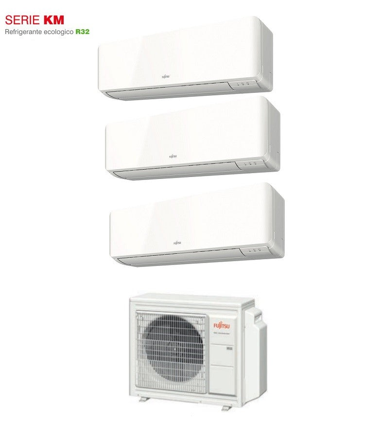 fujitsu climatizzatore condizionatore fujitsu trial split inverter serie km 9912 con aoyg18kbta3 r 32 9000900012000 wi fi optional kmcc novita