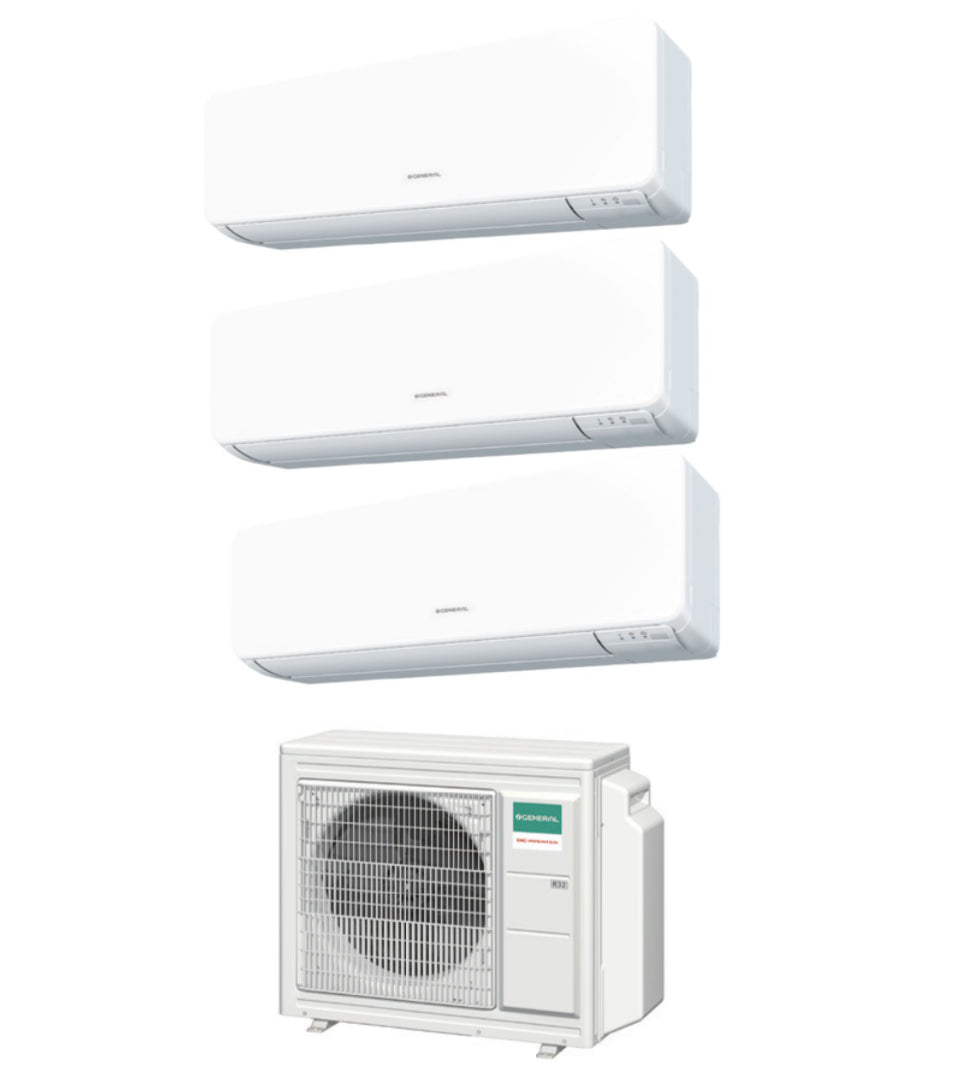 general fujitsu climatizzatore condizionatore general fujitsu trial split inverter kmtb kmcc 9914 btu con aohg24kbta3 r 32 9000900014000 novita