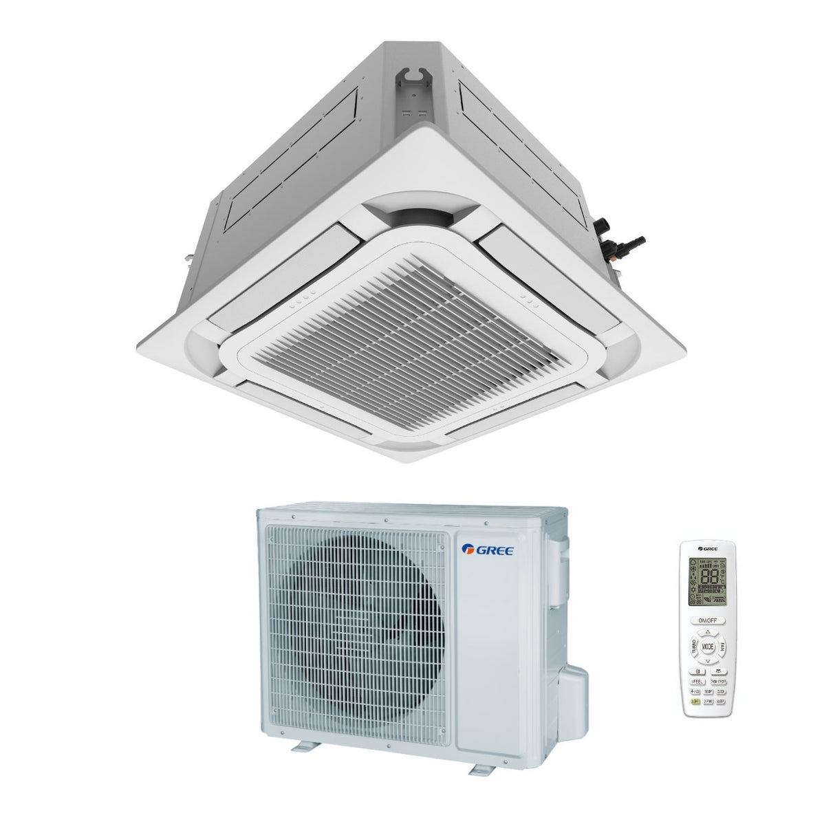 gree climatizzatore condizionatore gree a cassetta a 8 vie 12000 btu gud35ta t r 32 wi fi optional con telecomando e pannello incluso novita