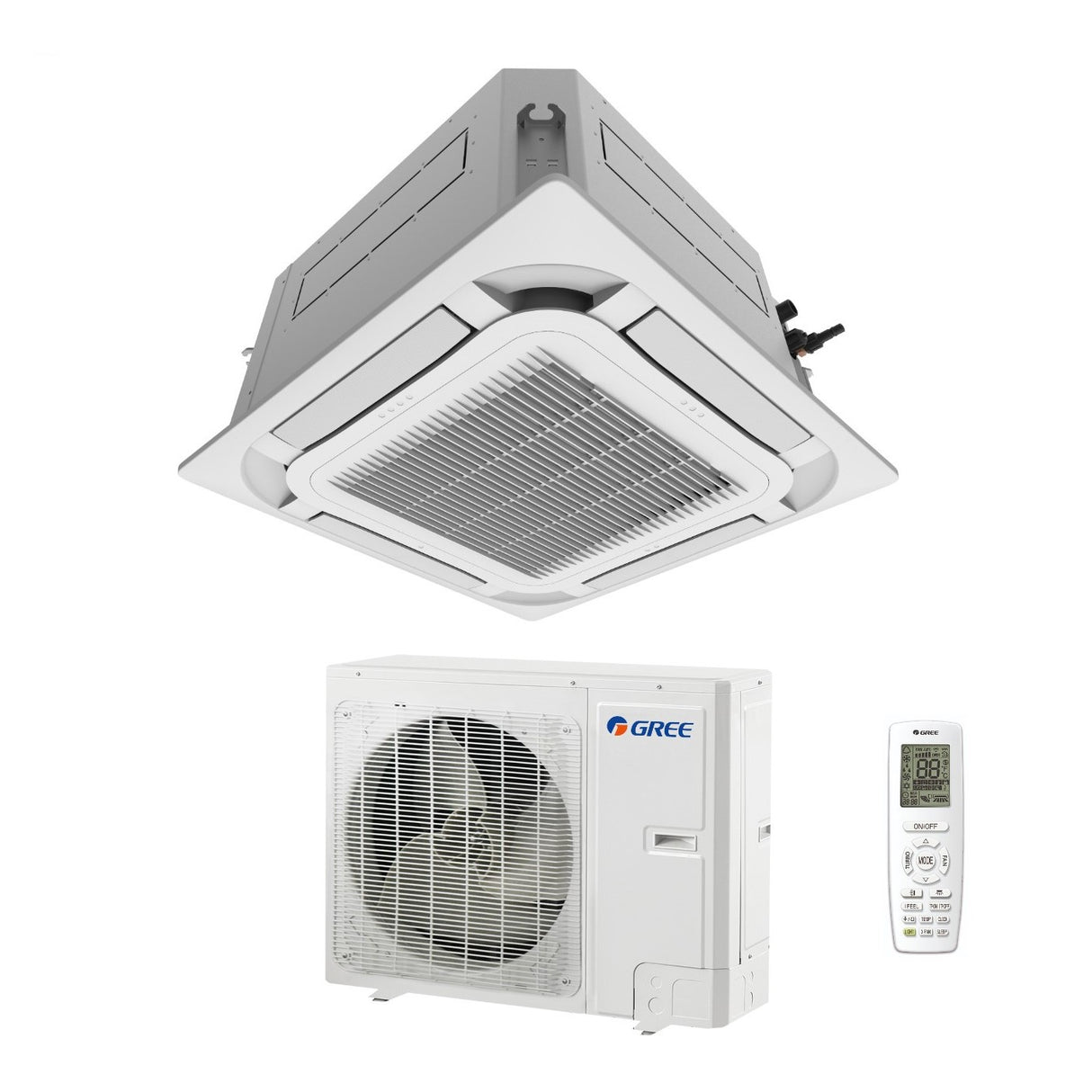 gree climatizzatore condizionatore gree a cassetta a 8 vie 48000 btu gud140ta t r 32 wi fi optional monofase con telecomando e pannello incluso novita