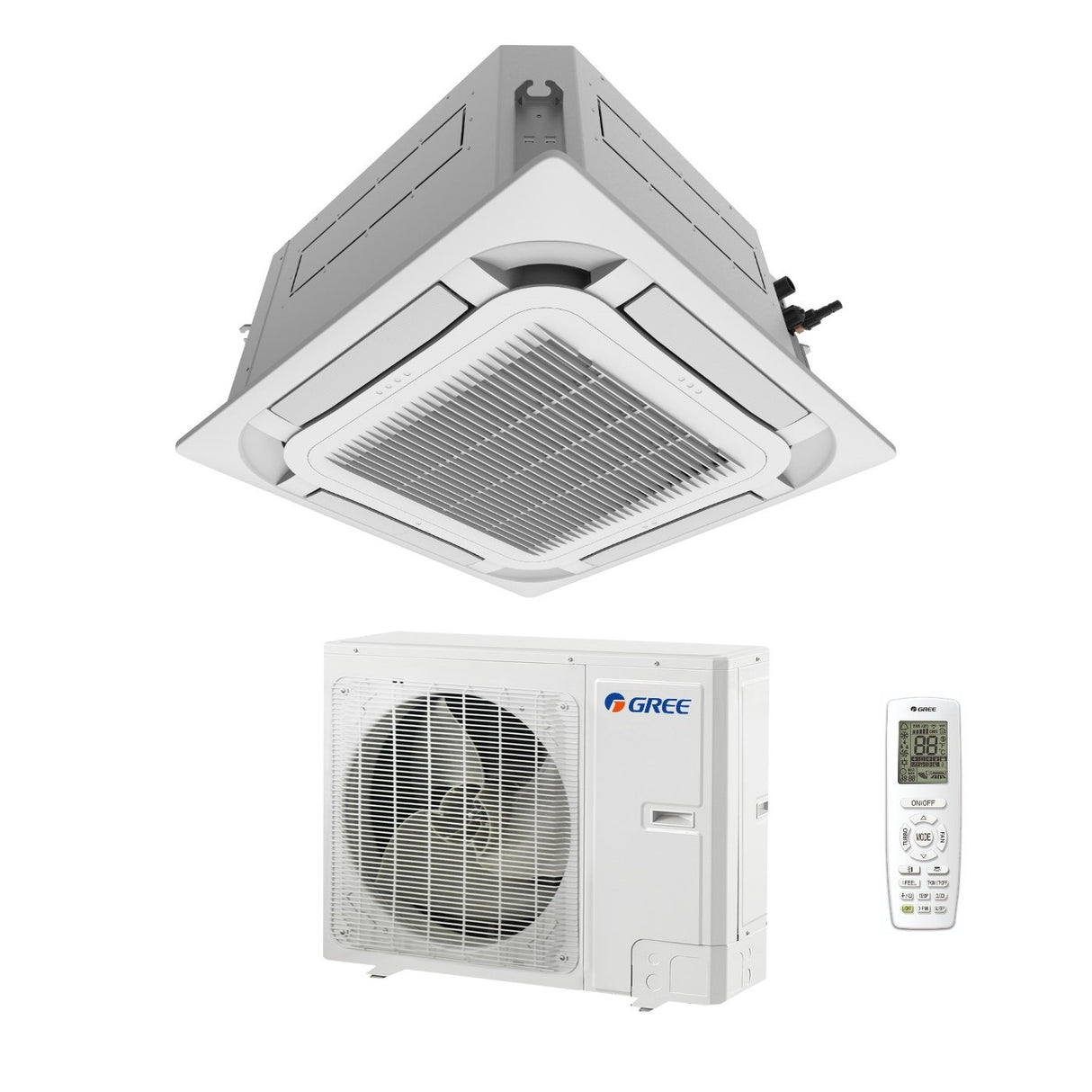 gree climatizzatore condizionatore gree a cassetta a 8 vie 48000 btu gud140ta t r 32 wi fi optional trifase con telecomando e pannello incluso novita
